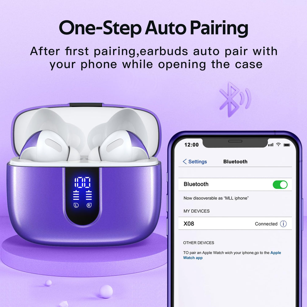 TAGRY X08 one-step pairing provides instant connection after opening the case.