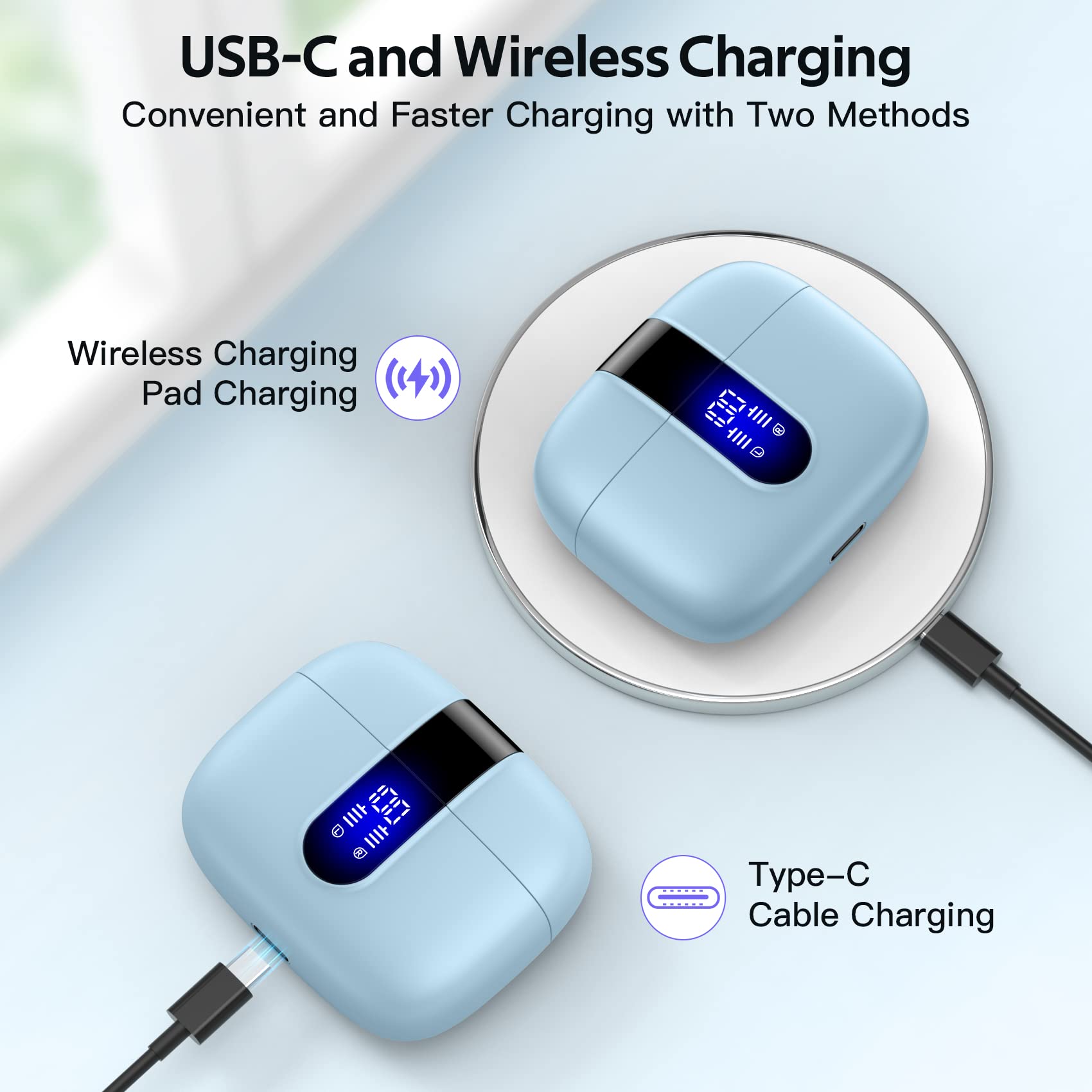 TAGRY X08 wireless charging case enables cable-free charging.