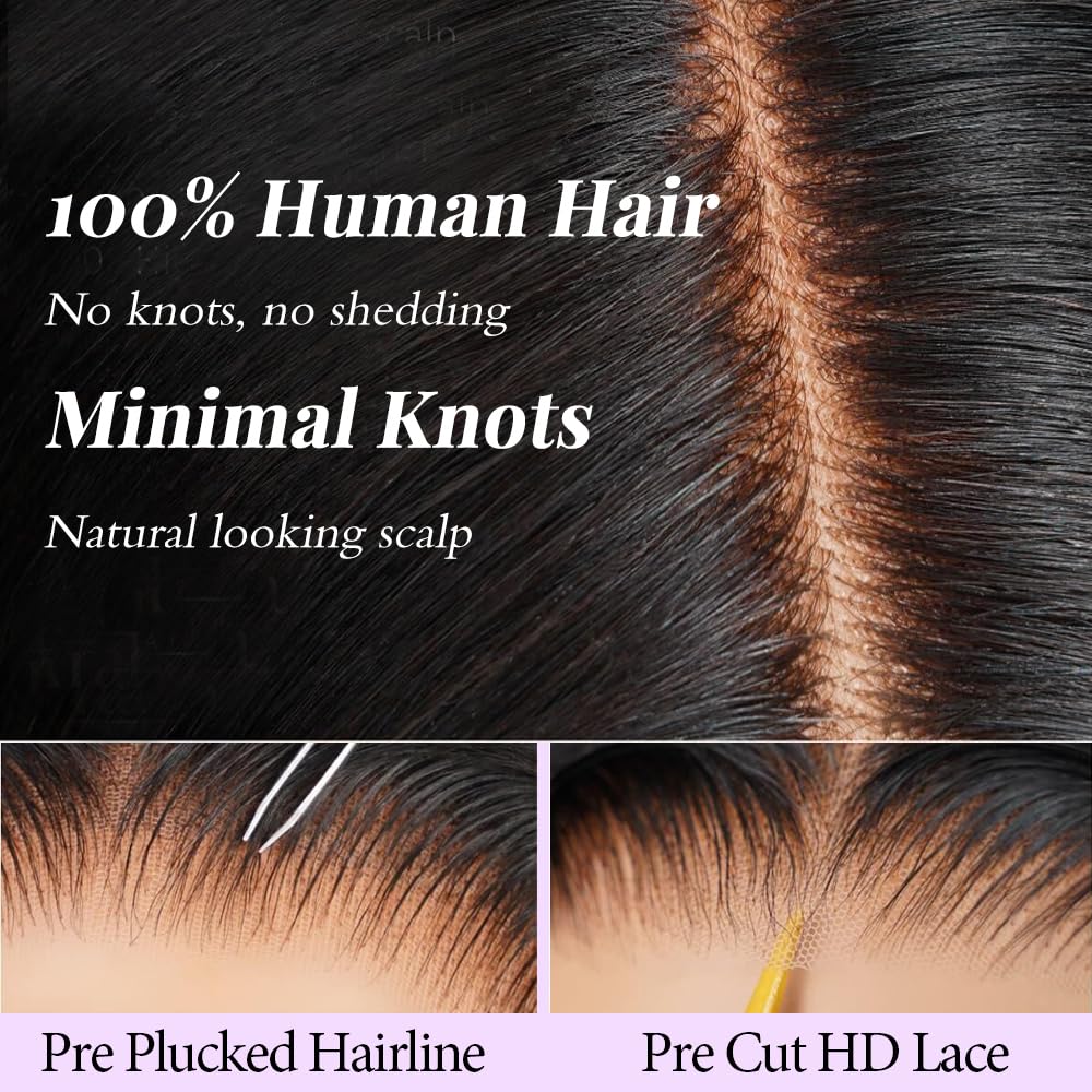 Tahikie 7x6 lace-front wig blends with skin for a natural scalp appearance without glue.