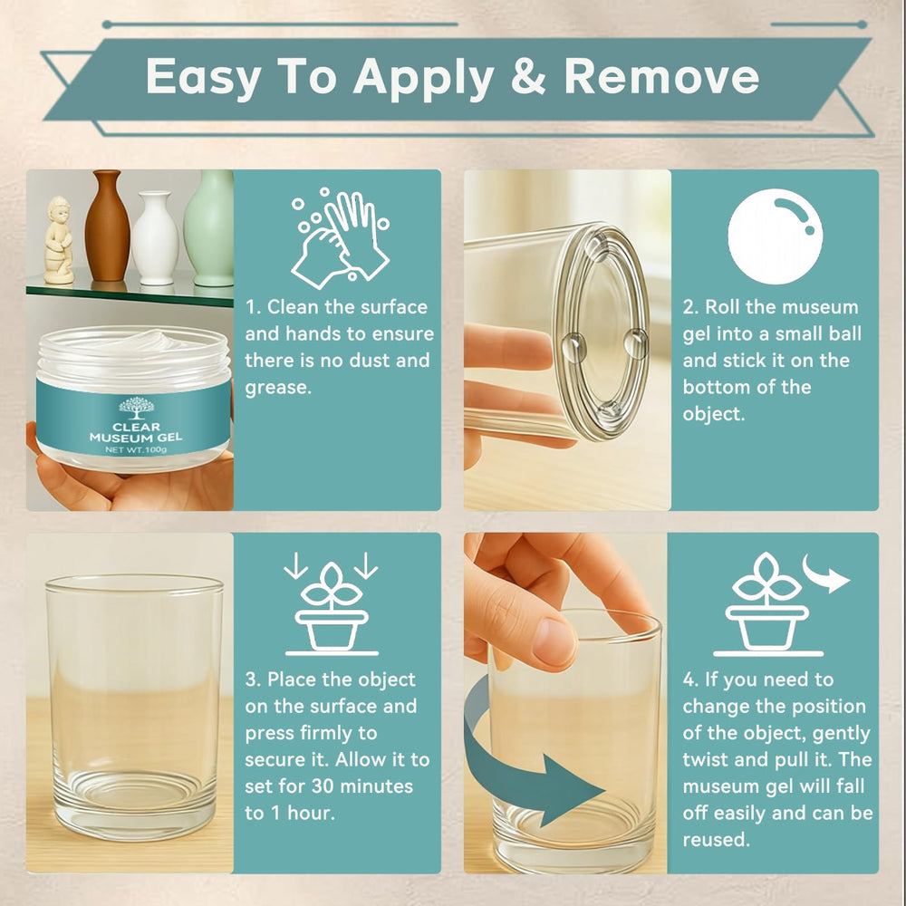 Tailgenci Clear Exhibit Gel being removed cleanly with no stains.