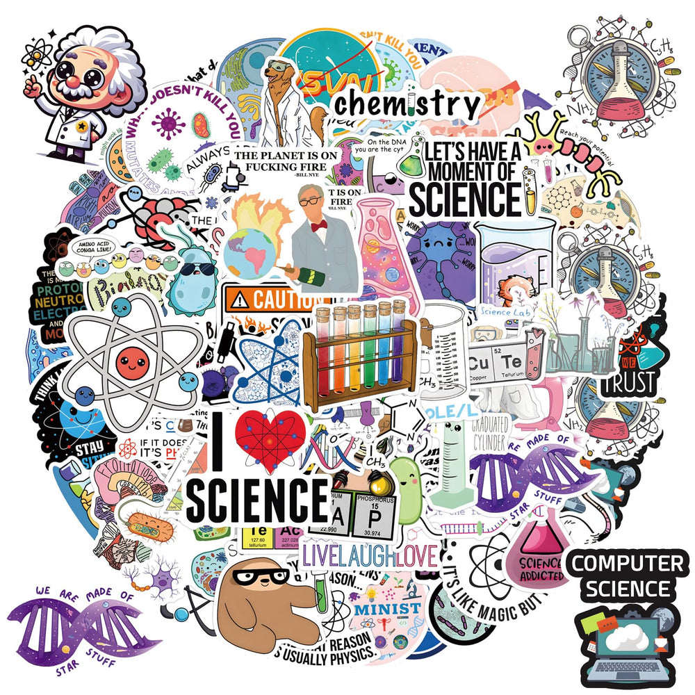 TaiLiHaile water bottle stickers collection for outdoor events and science parties.