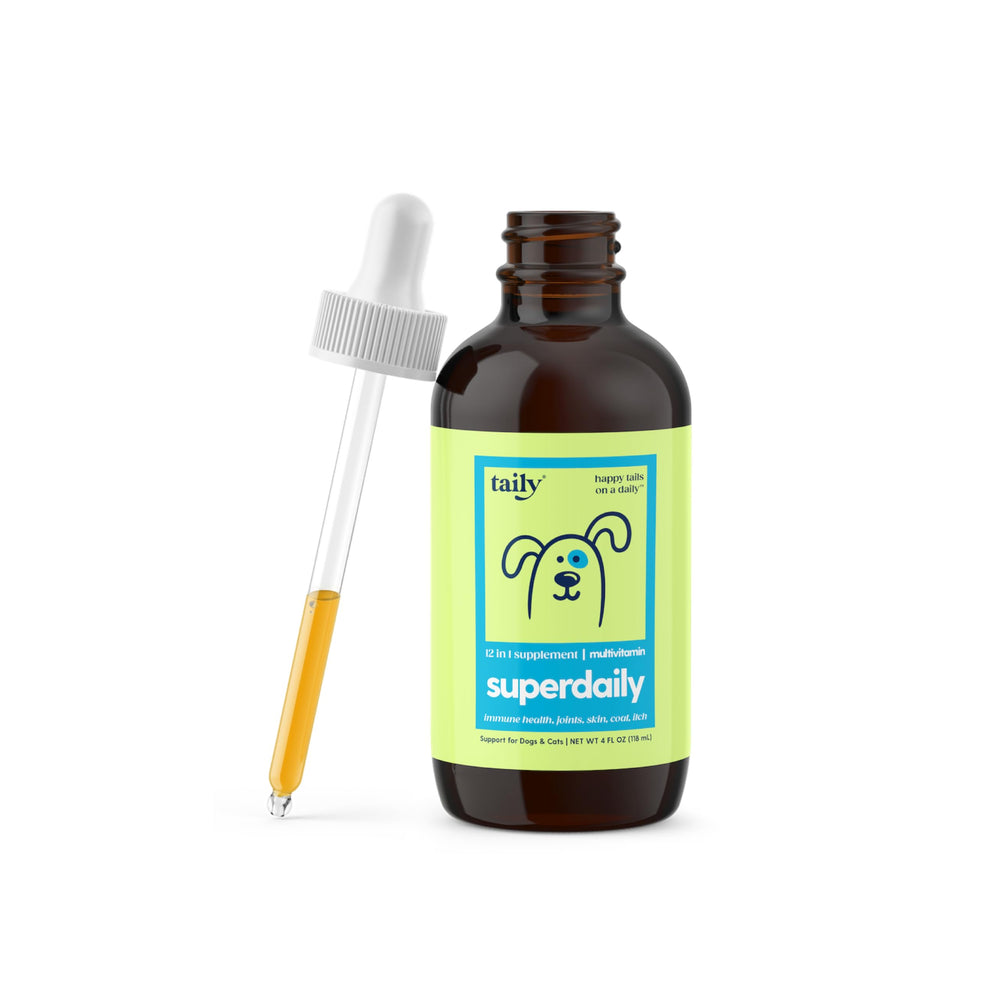 Taily Liquid Collagen for dogs bottle image highlights joint support potential