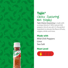 Tajin Clasico mini bottle pour over snacks for a tangy twist