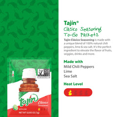 Tajín Clásico chili-lime seasoning on vegetables for a bright, balanced zing.