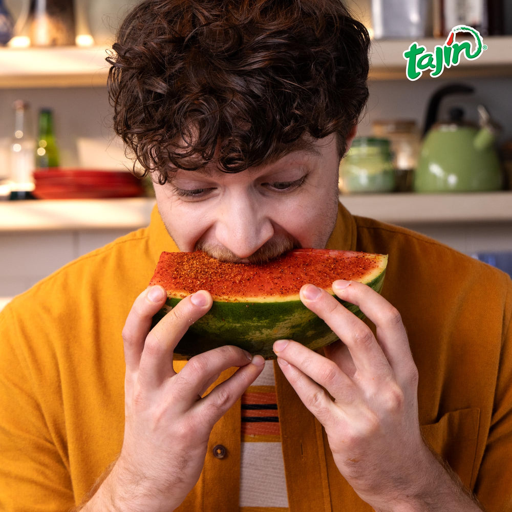 Zapopan-made Tajín Clásico seasoning in a practical to-go format.