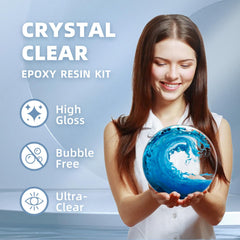 TAKIMO bubble-free resin pour shows crystal clarity and self-defoaming action
