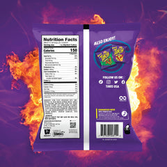 Takis Blue Heat bag-front display for convenient, on-the-go snacking.