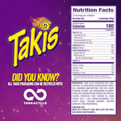 Takis Blue Heat chips close-up revealing blue heat seasoning for fearless flavor.