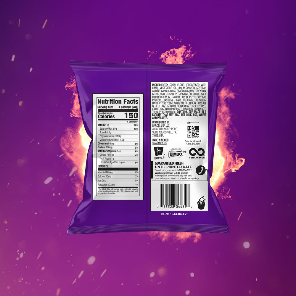Takis Blue Heat close-up captures crunchy texture and vibrant spice