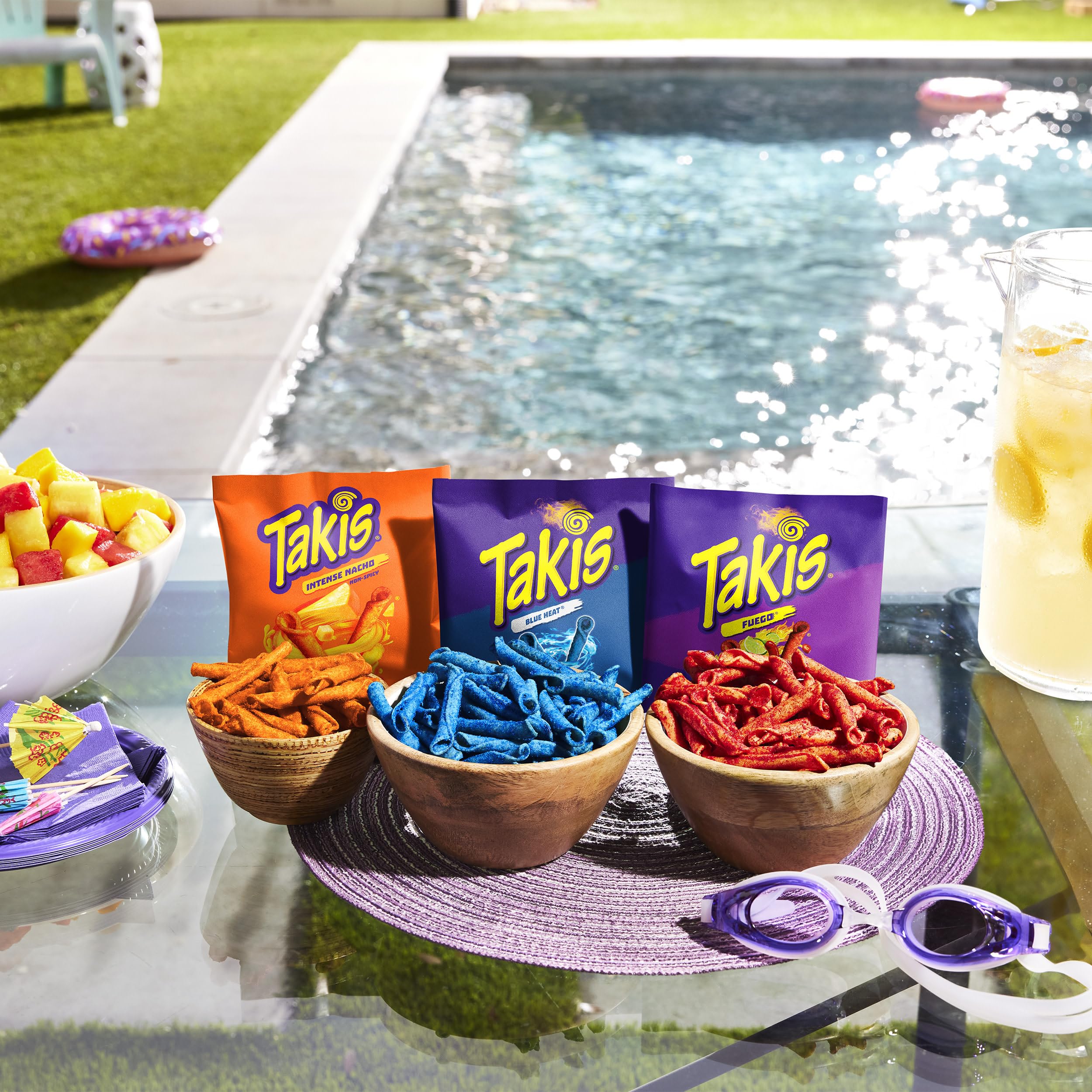 Takis Intense Nacho bags close-up showing cheesy flavor burst.