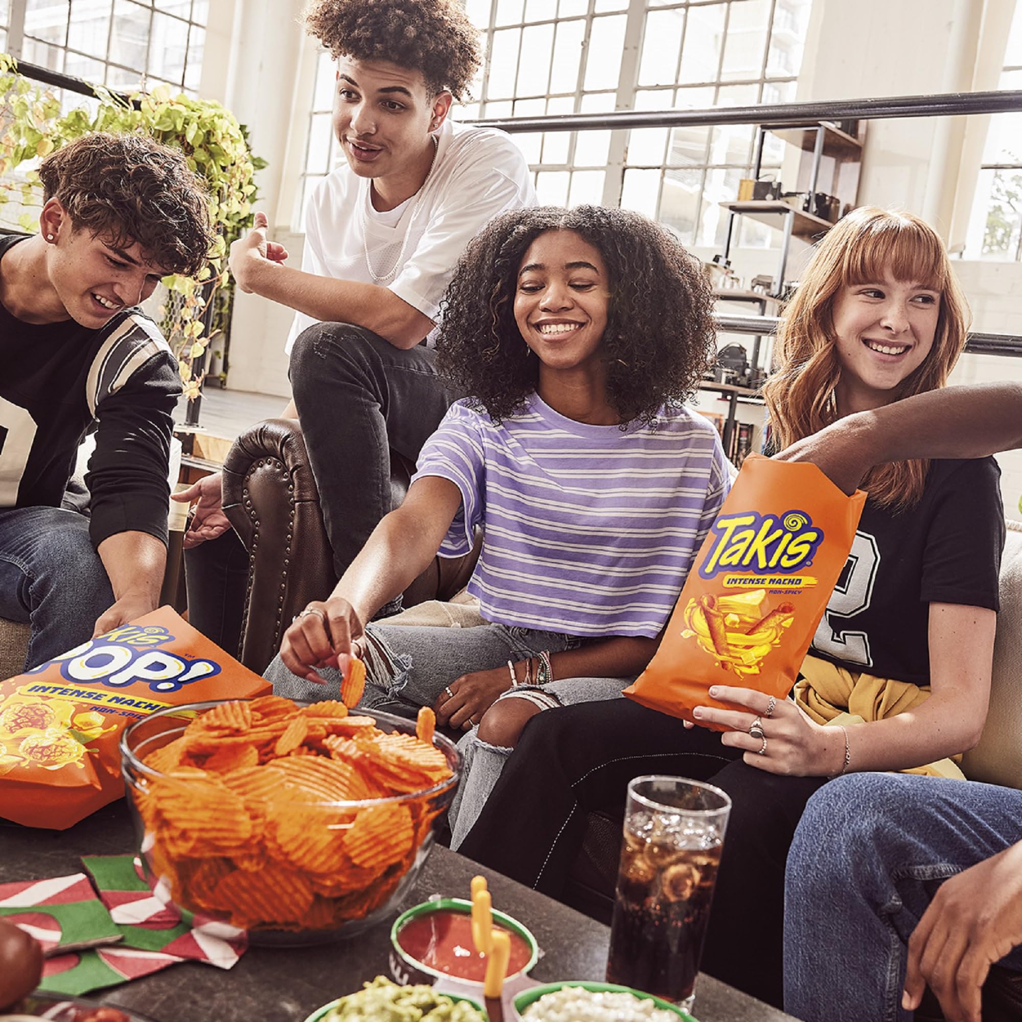 Takis Intense Nacho on-the-go snack, snackable and non-spicy.