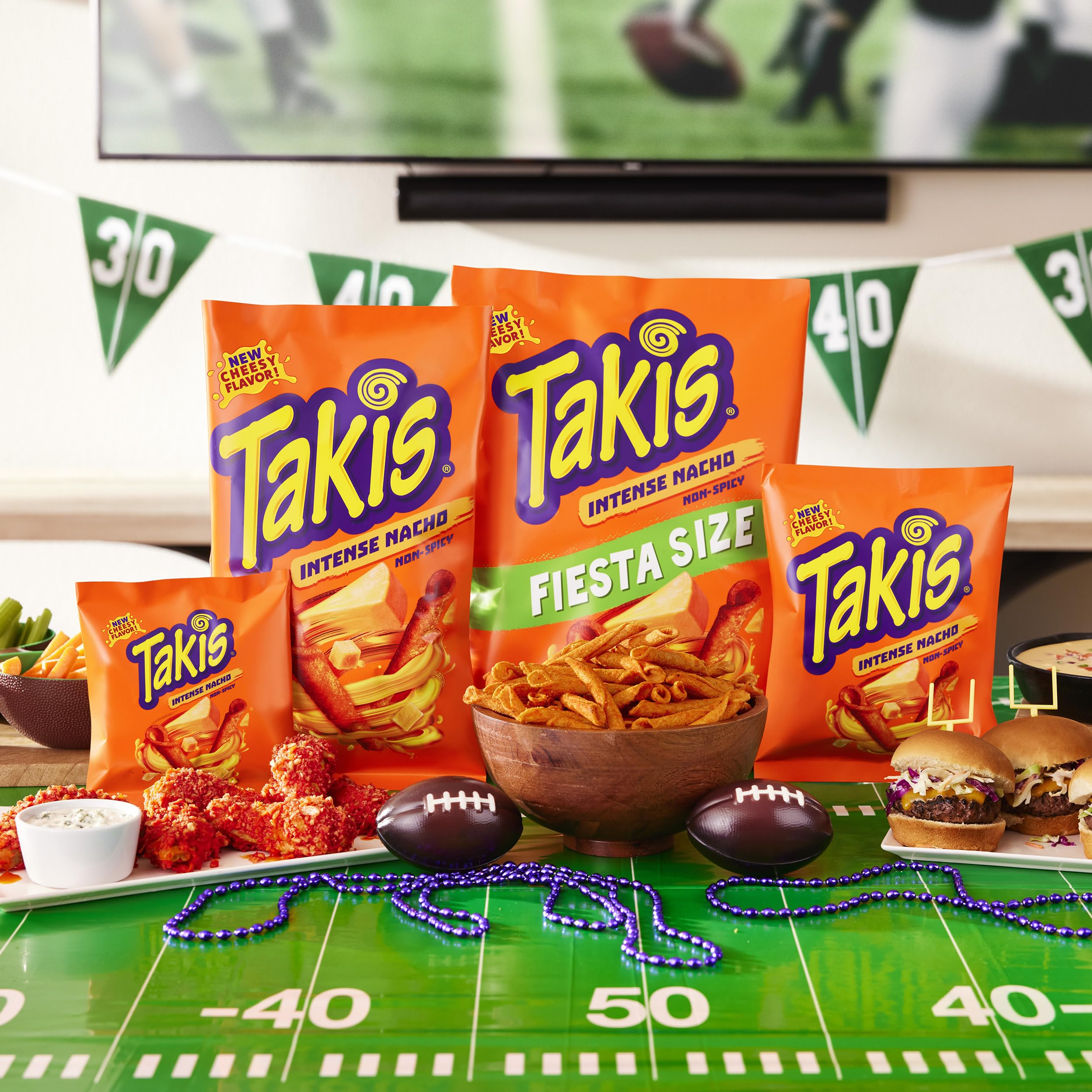 Takis Intense Nacho party setup, perfect for game nights and get-togethers.
