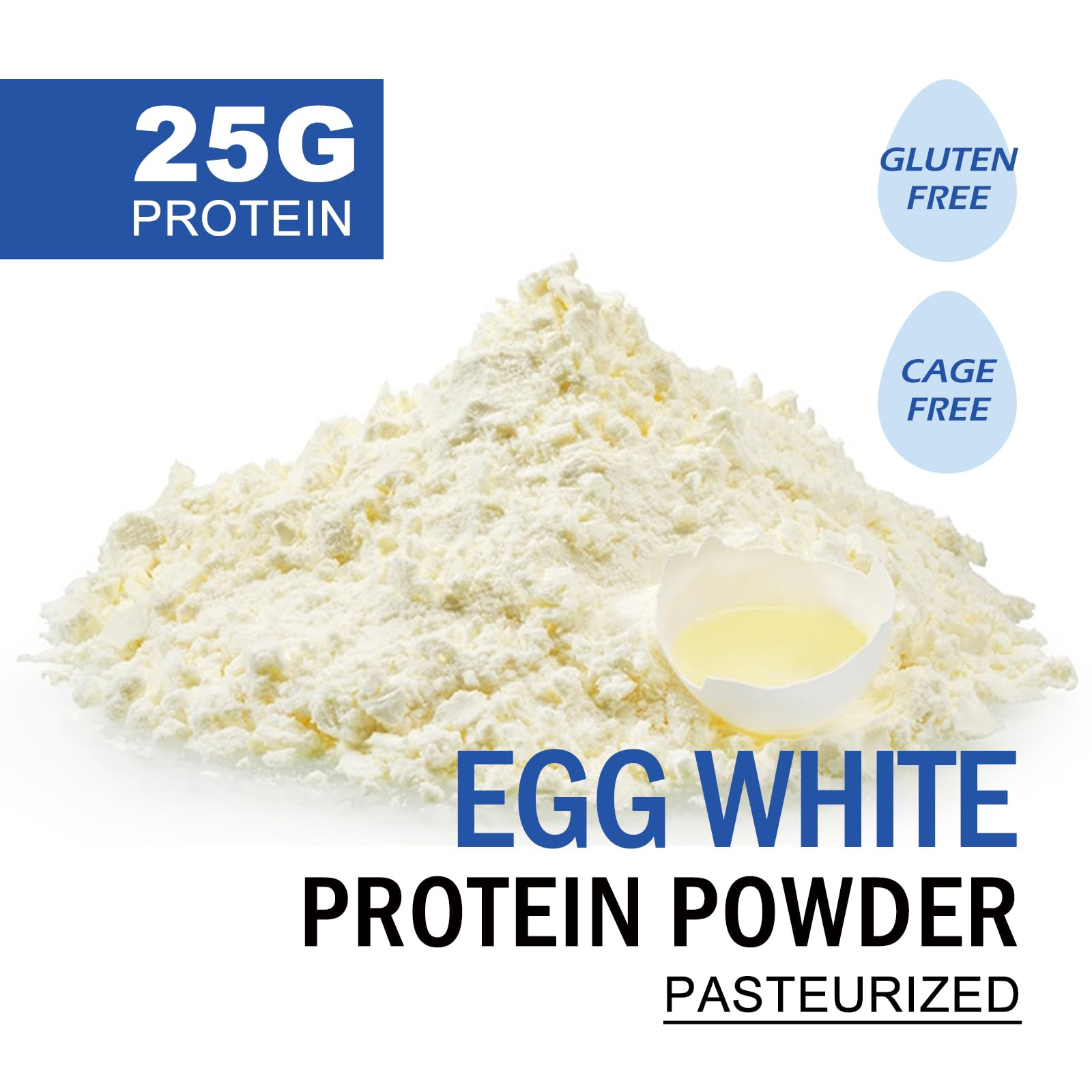 Talcufon Egg White Protein Powder scoop and powder ready for shakes.