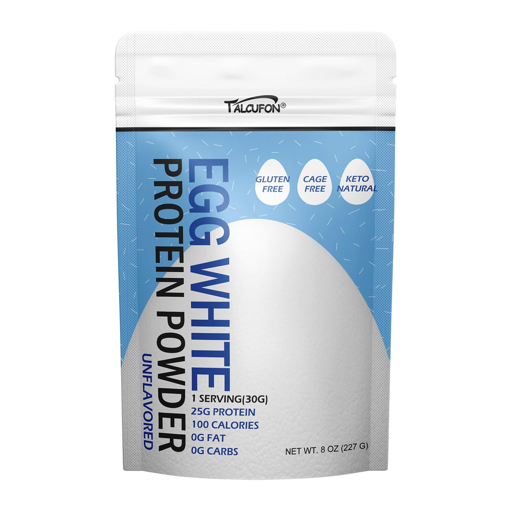 Talcufon Egg White Protein Powder bag with resealable zipper preserves freshness.