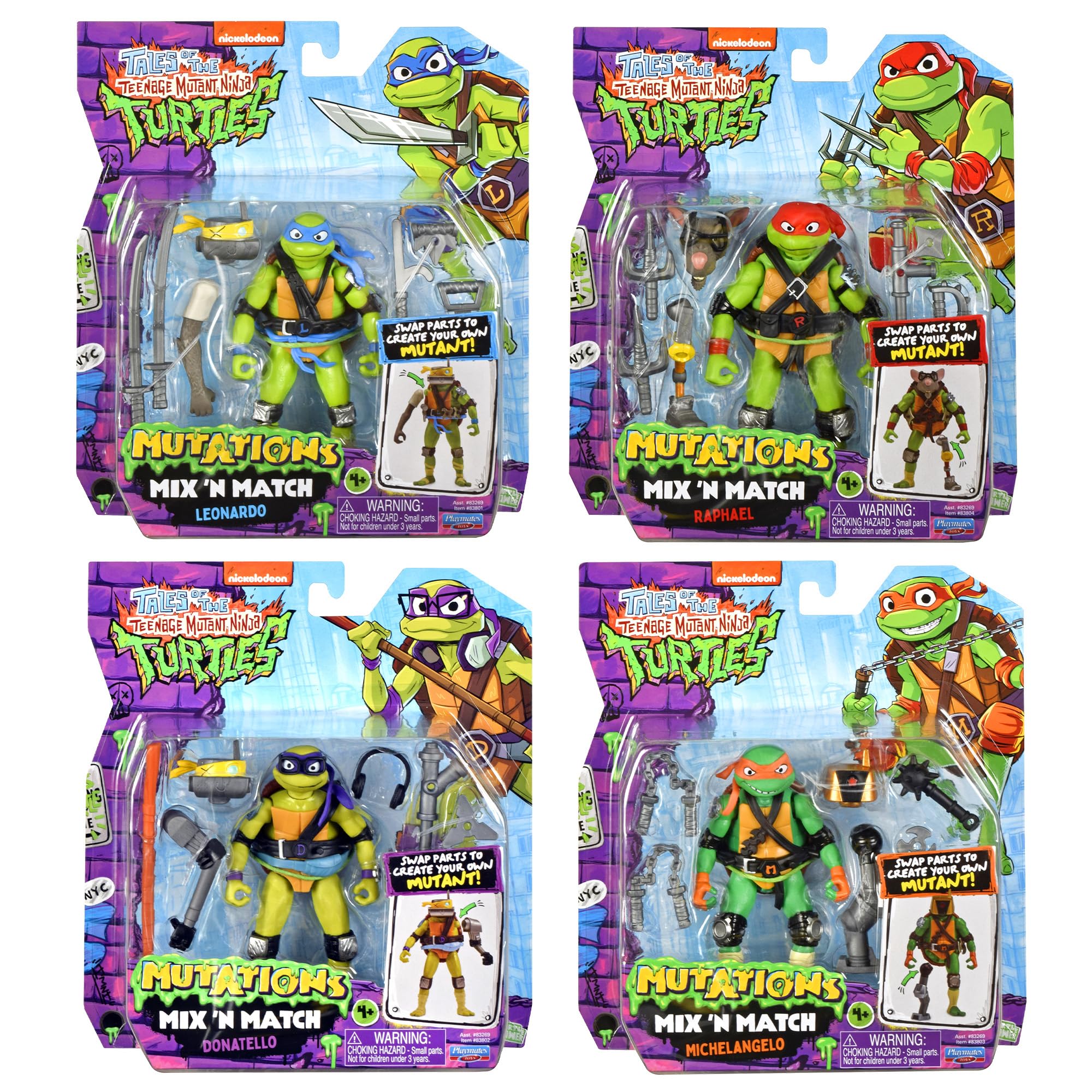 4 ft 5 in tall display-ready mutant figures suitable for shelf setups.
