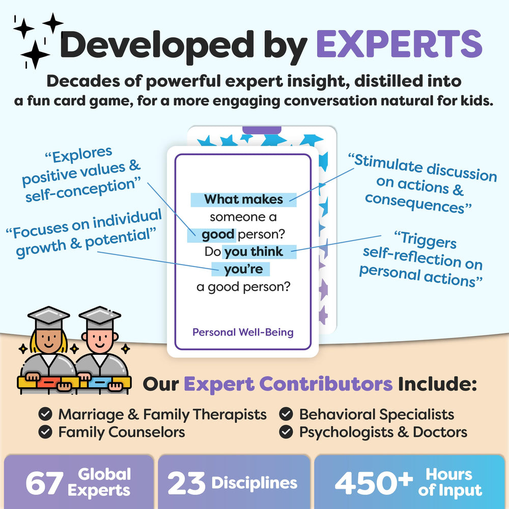 Talking Point Cards school category prompts kids to share school experiences.