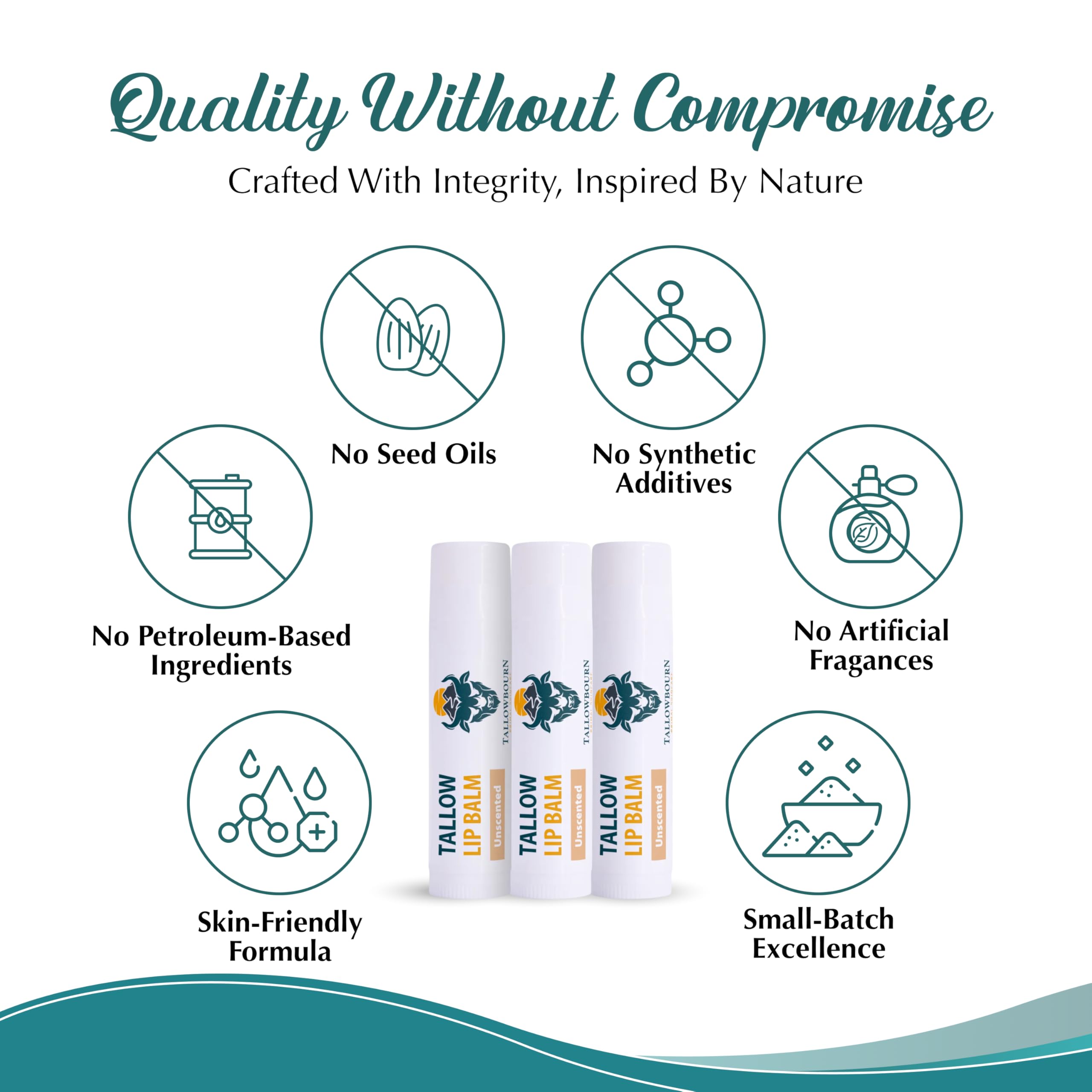 Tallowbourn lip balm providing a soft glow on lips