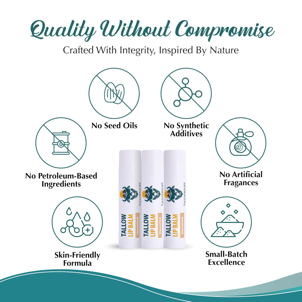 Tallowbourn lip balm providing a soft glow on lips