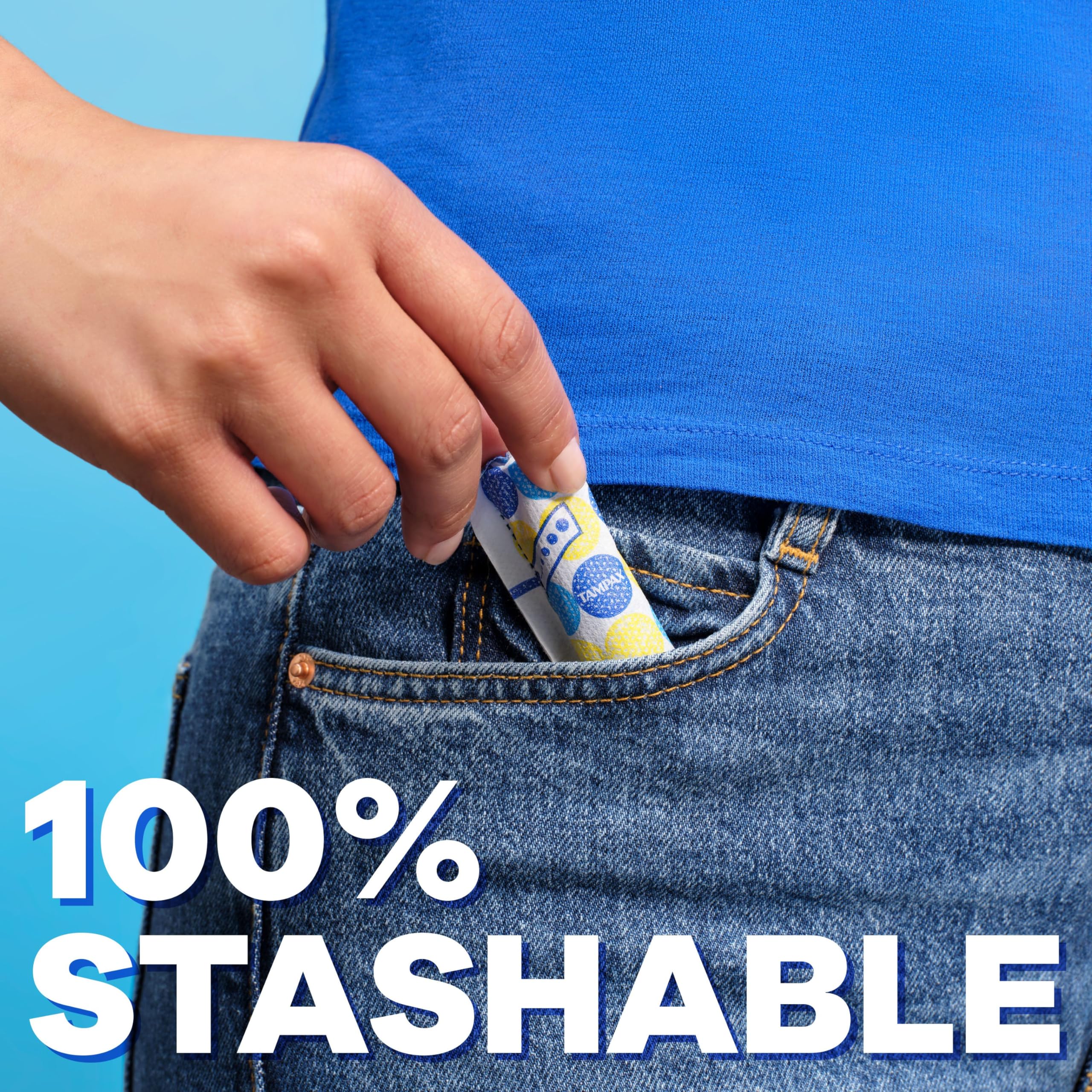 Latex-free Tampax Compact Pearl Tampons for sensitive users.