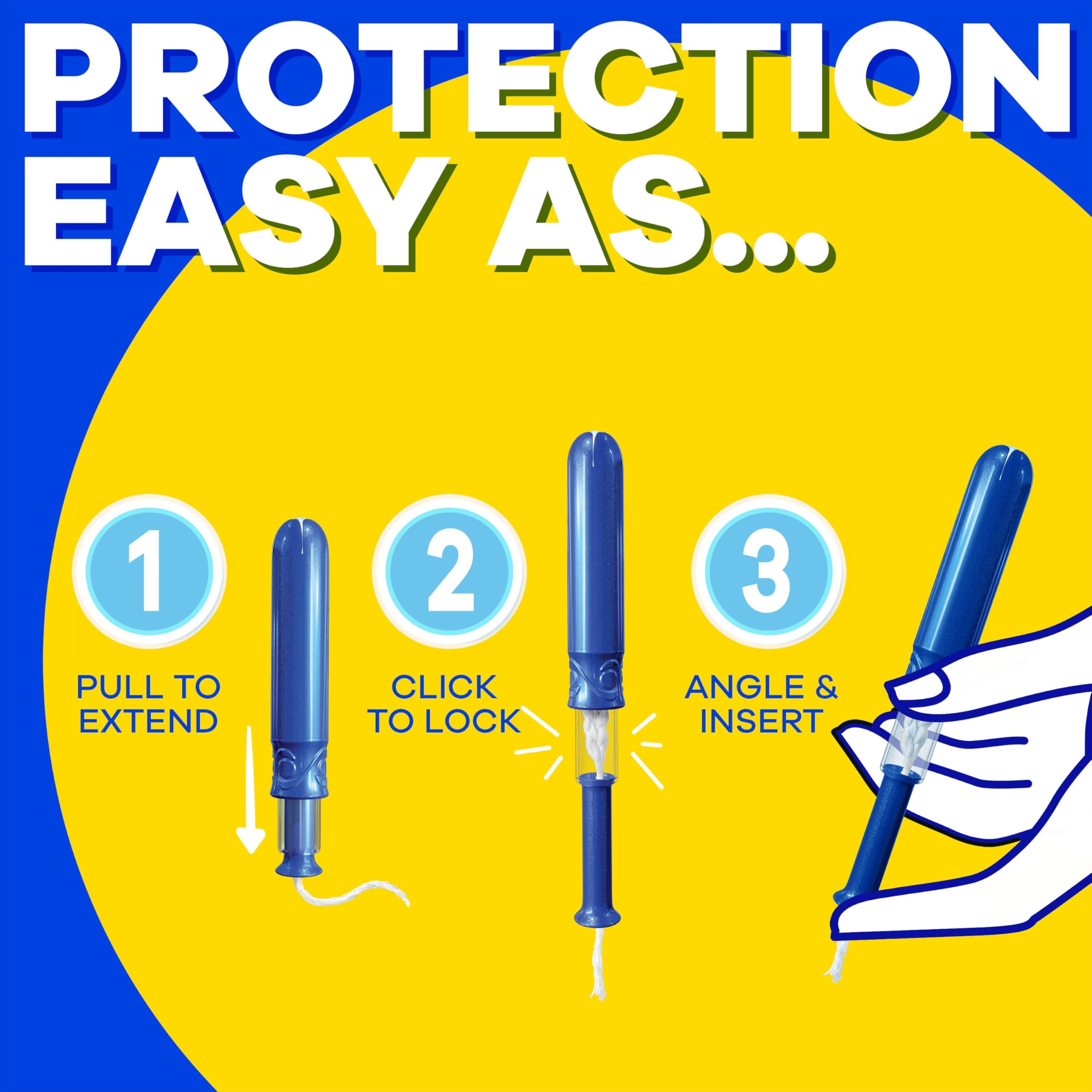 Smooth removal layer aids comfortable withdrawal on Tampax Pearl.