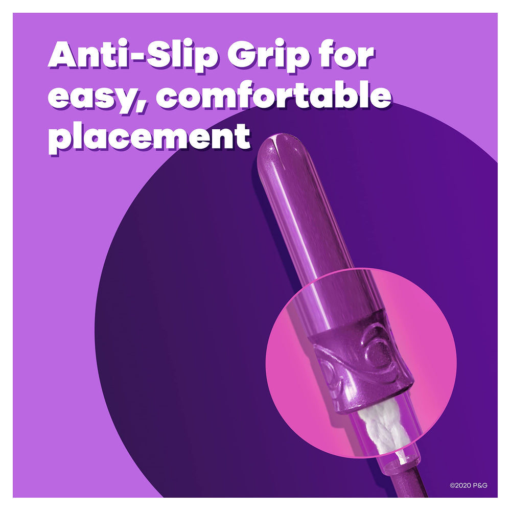 Anti-slip grip on the compact applicator aiding precise placement.