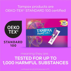 Unscented Tampax Compact Radiant for sensitive users with fragrance-free protection.