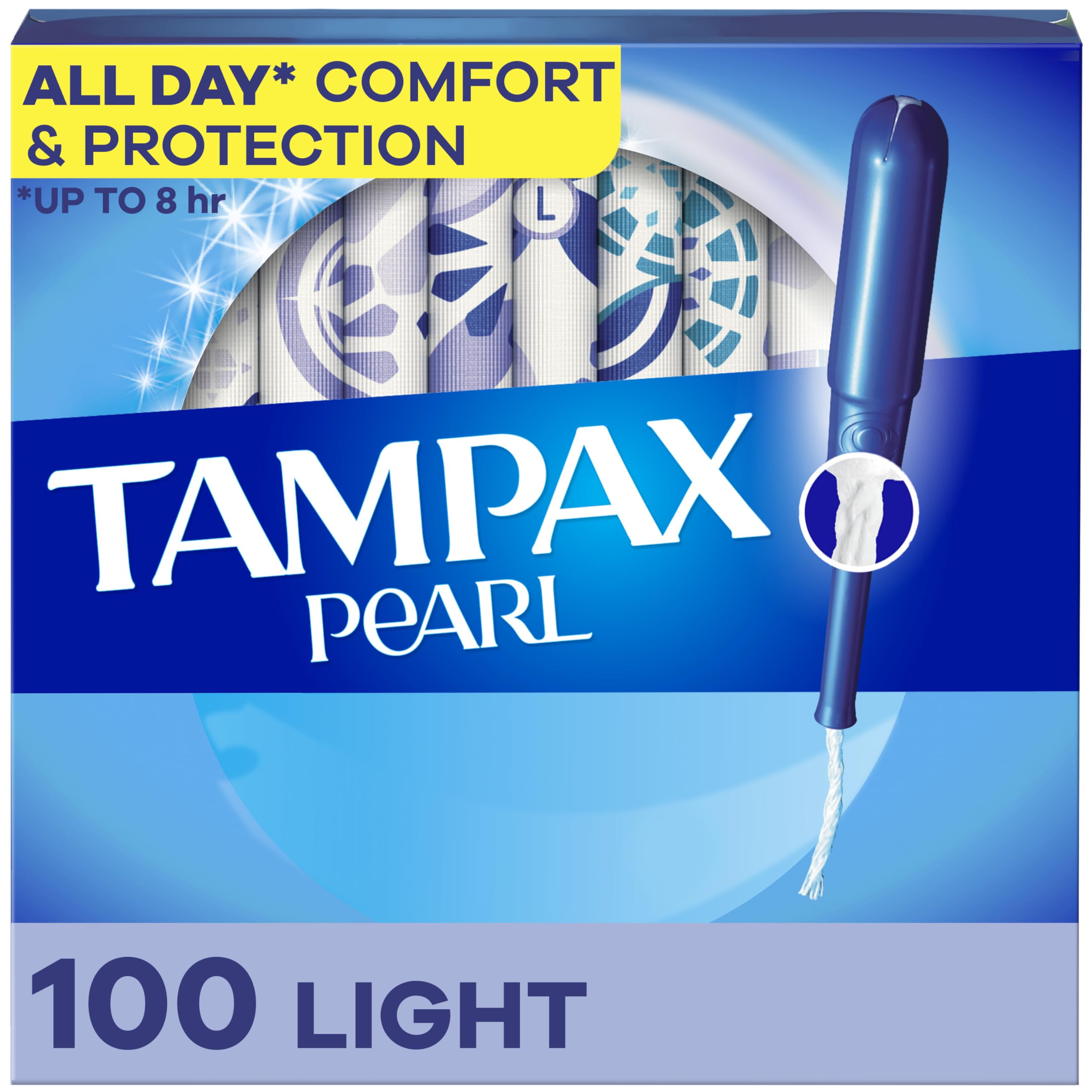 Tampax Pearl LeakGuard braid for proactive leak protection during daily activities