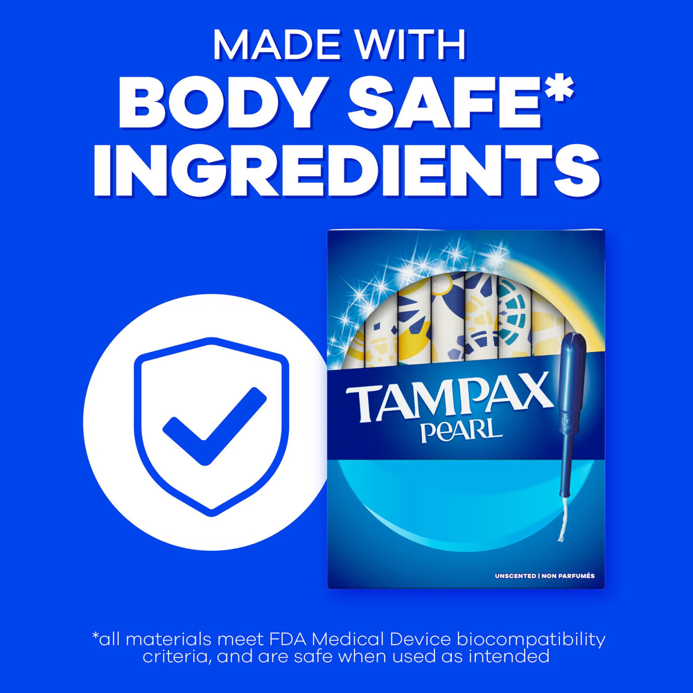 Tampax Pearl odor-free protection for lasting freshness