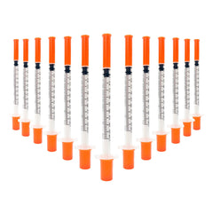 TAMUTO syringes with needle, individually sealed for sterile handling.