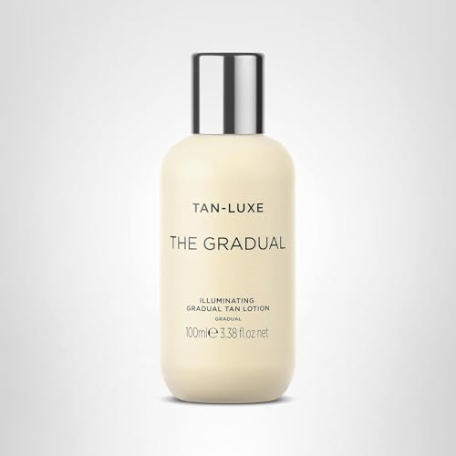 Tan-Luxe Gradual Illuminating Lotion bathroom vanity setup ready for daily use.