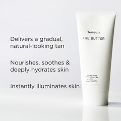 Tan-Luxe The Butter ingredients like vitamin E and oils nourish skin