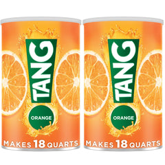 Tang Orange drink mix in two canisters for family-sized batches and easy refills.