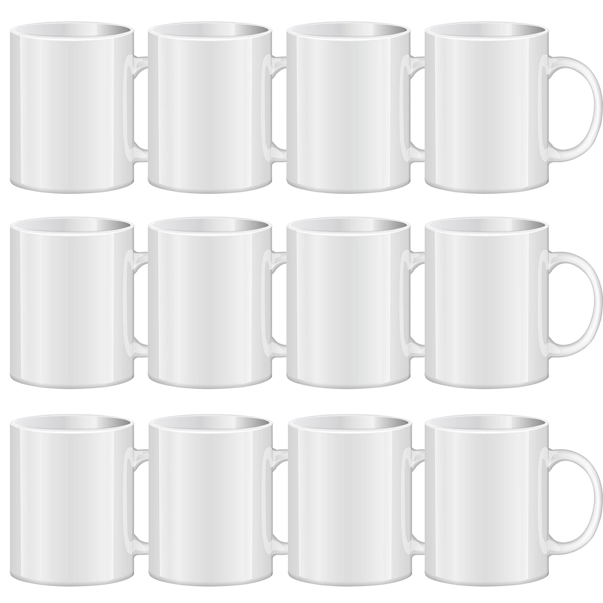 TANGLONG sublimation mug blank front view; ideal for customization.