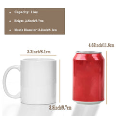 TANGLONG sublimation mug blank side view; ergonomic handle and versatile use.
