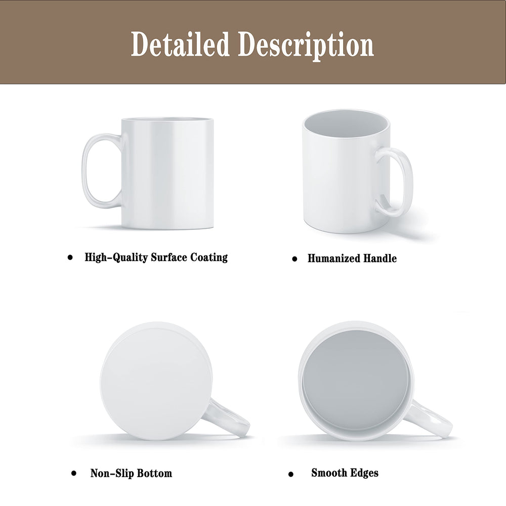 TANGLONG sublimation mug blank straight walls; easy print-ready surface.