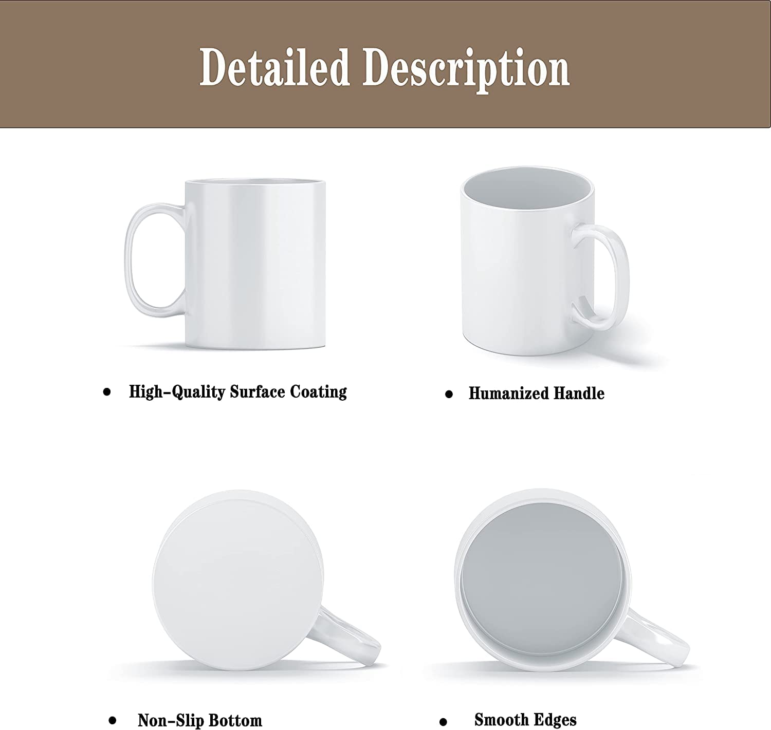 TANGLONG sublimation mug with wide mouth, easy to clean and print.