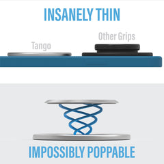 Tango one-hand deploy shows instant grip expansion for effortless single-handed handling.