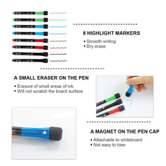 Tankee presentation board includes magnets, eraser, and markers for lessons