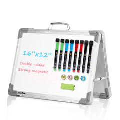 Tankee small dry erase whiteboard with double-sided easel for classroom notes