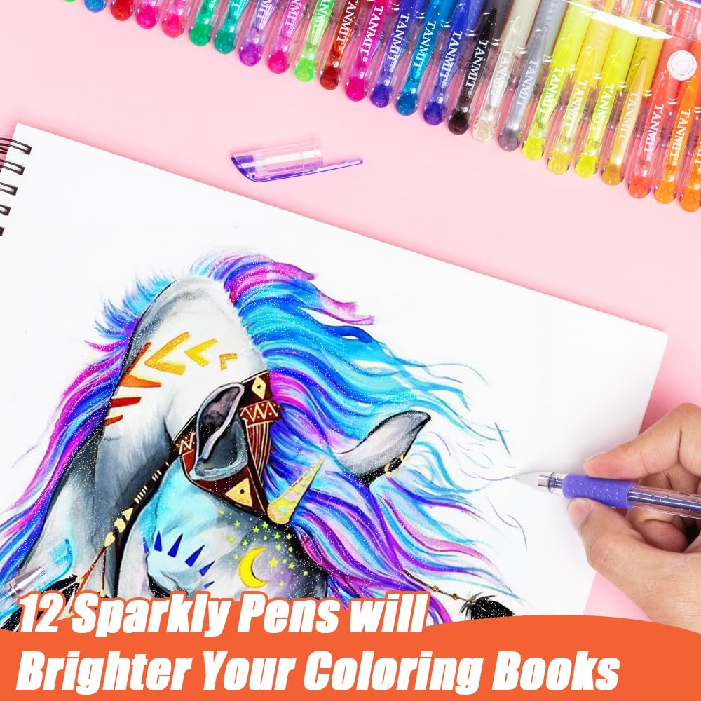 TANMIT neon gel pens stand out in doodles and highlights.