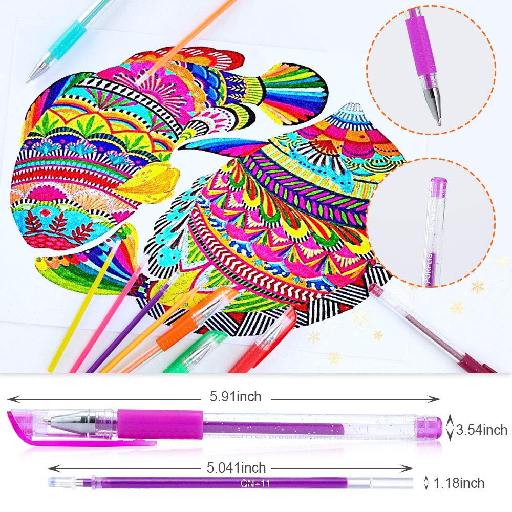 Open TANMIT carrying case showing tidy storage for your gel pens