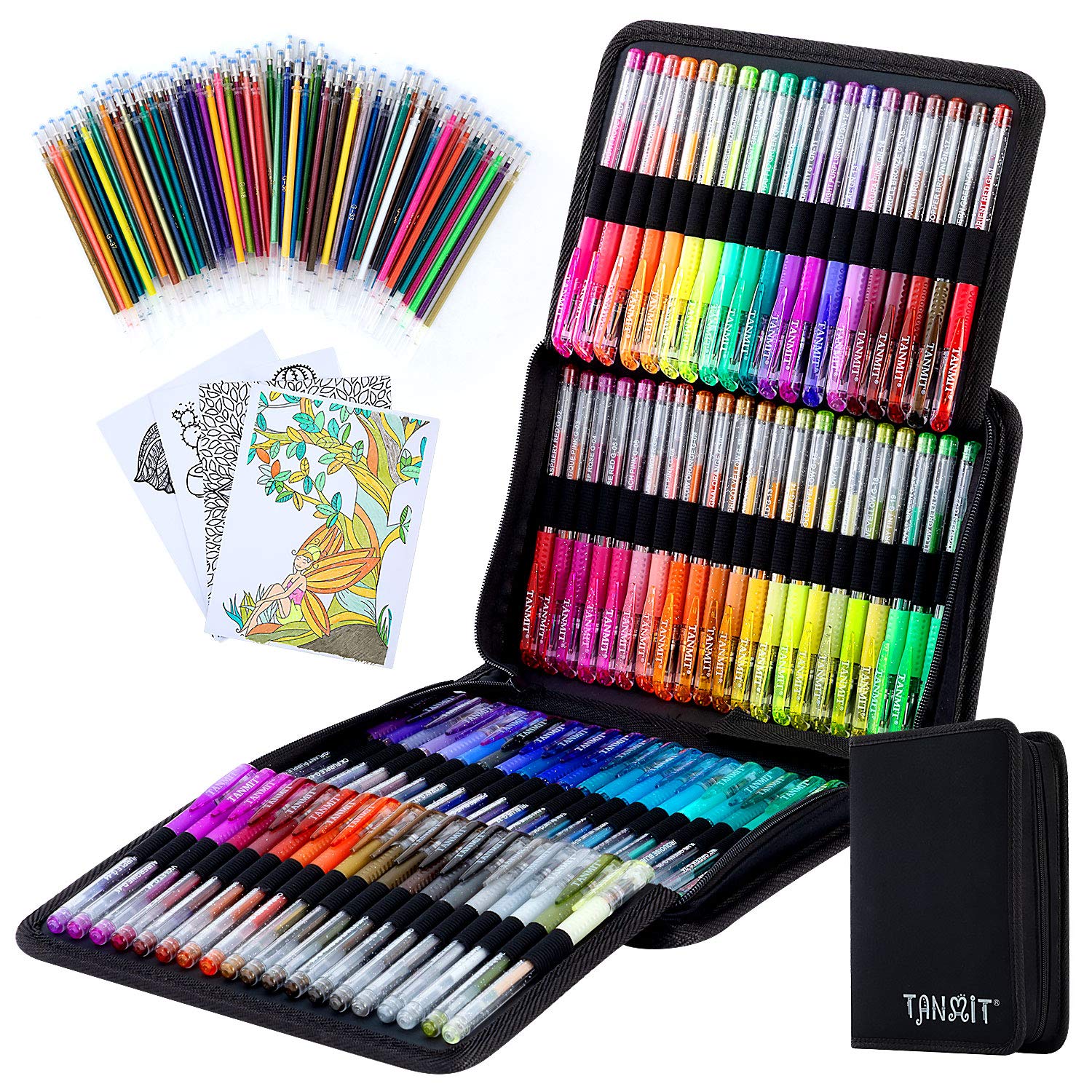 TANMIT glitter pens in their case, ready for on-the-go arts and crafts