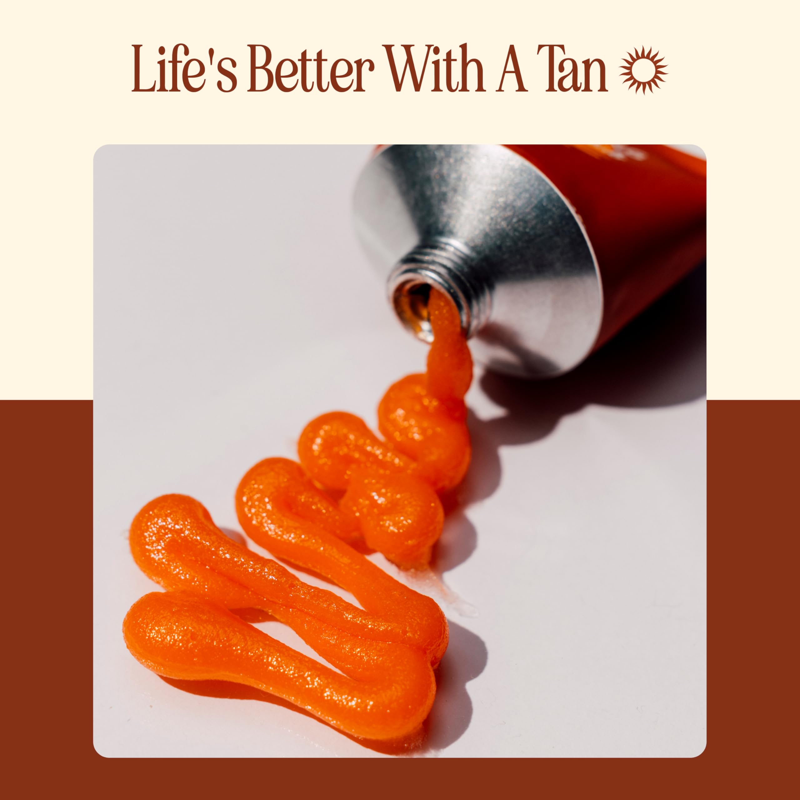 Applying Tan De Soleil Orange Gel to skin for a sun-kissed glow.