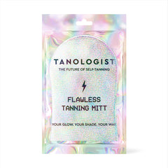 Tanologist Flawless Tanning Mitt closeup showing velvety texture for even application.