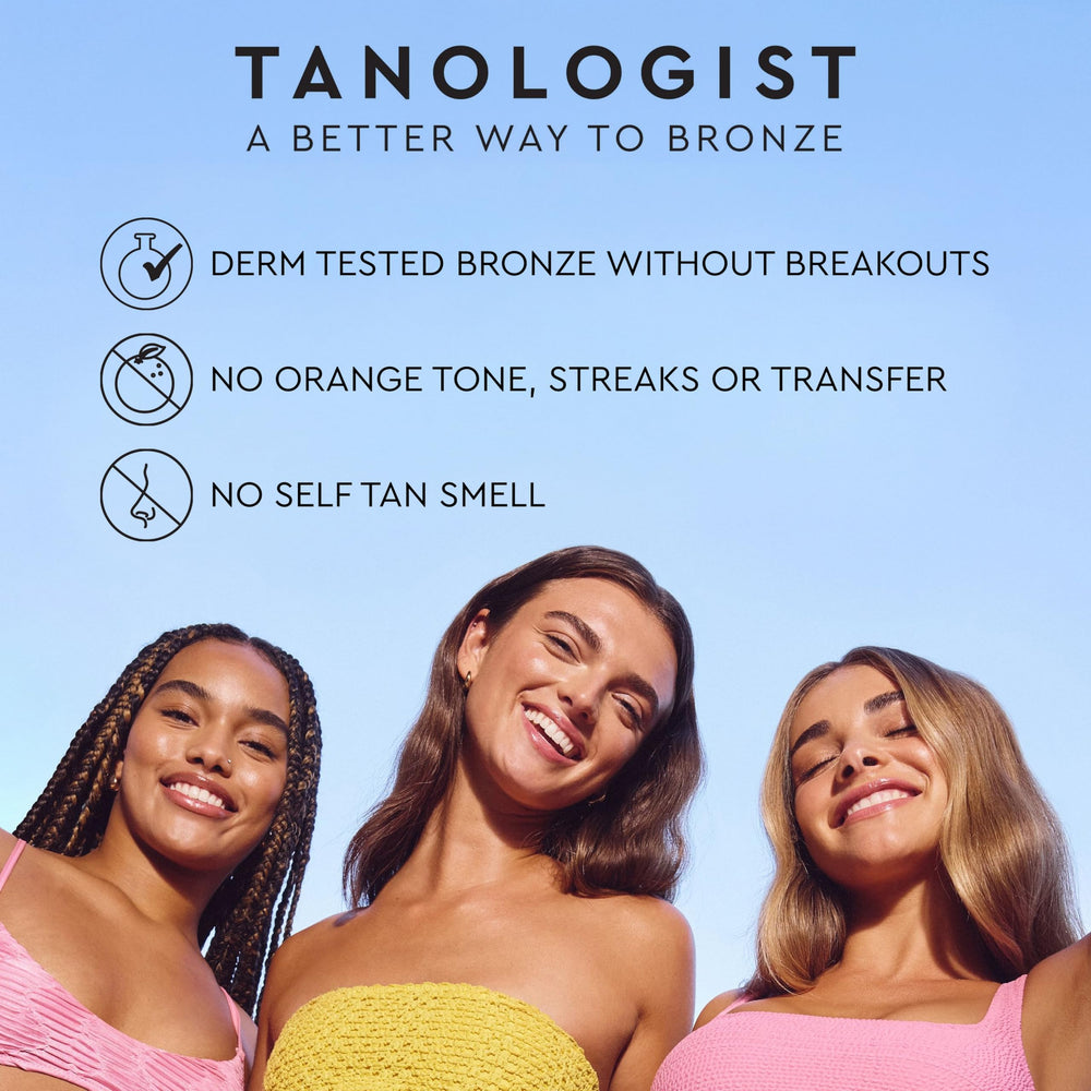 Tanologist Self Tan Mousse clear no color guide on skin during wear