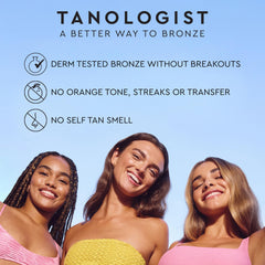 Tanologist Self Tan Mousse clear no color guide on skin during wear