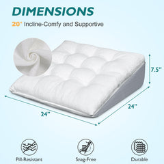TANYOO bed wedge with height adjustability from 5.5 to 8.5 inches