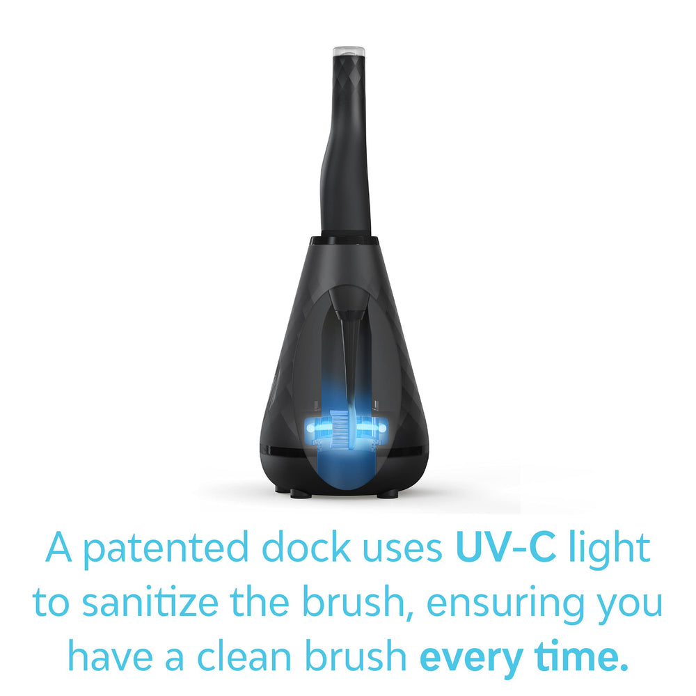 TAO Clean UV-C halo sanitizes the brush head after brushing