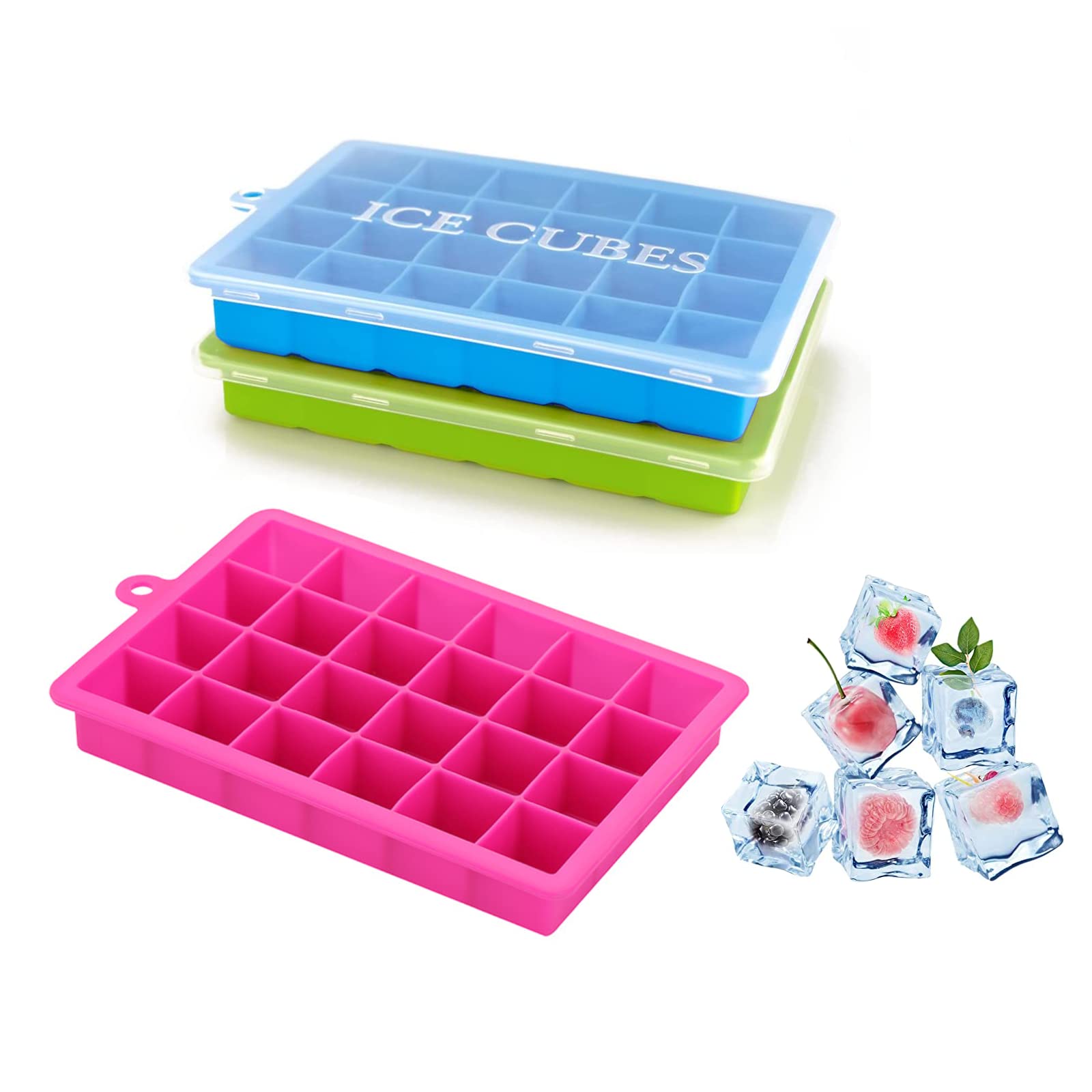 TAO CICADA ice tray blue lid for easy release and odor-free freezing.