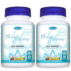 TAOTERS 15 Day Cleanse bottle showing gut support and packaging